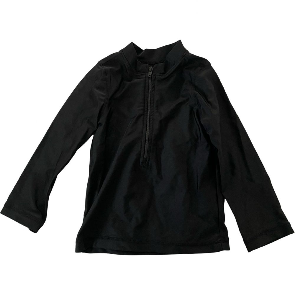 EUC Primary Baby 12-18M Black L/S Zippered Rashguard